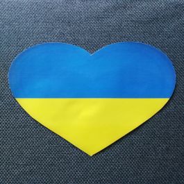 Ukraine Flagge Herz klein